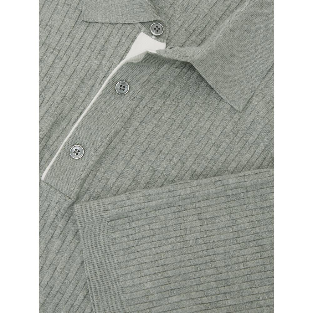 REISS Era Textured-Knit Half-Button Polo Shirt